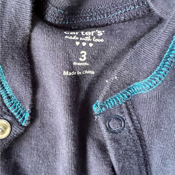 Carters Boys One Piece Cotton long sleeve pajamas - Picture 2 of 2